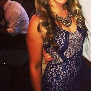 Lush navy lace dress